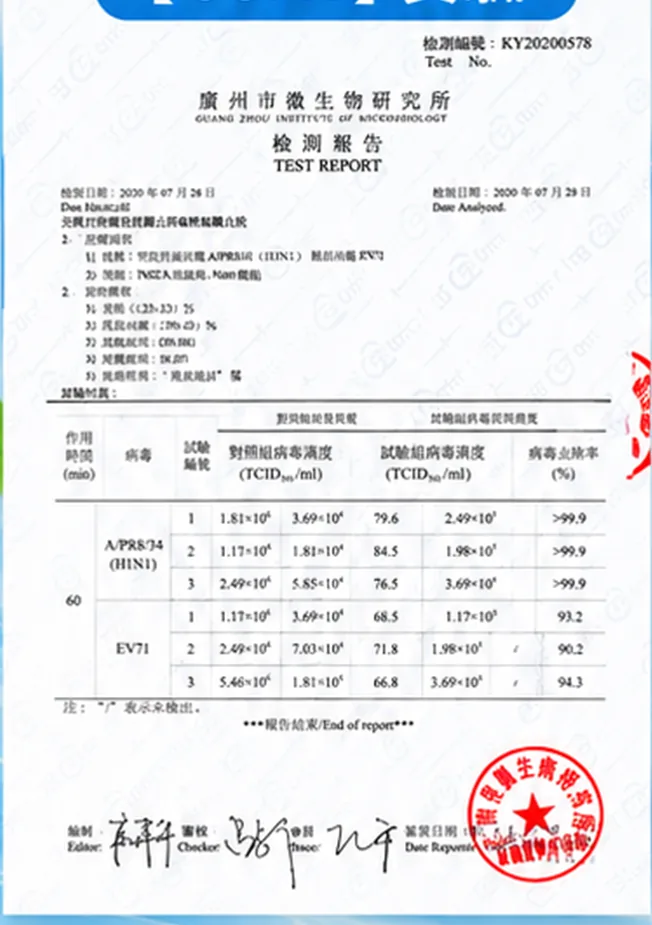 廣州市微生物研究所 CGMT 檢測報告
